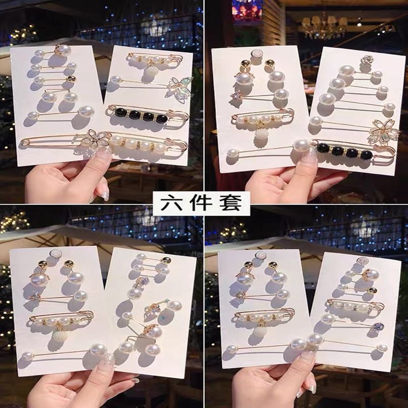 防走光扣胸针裤腰改小神器珍珠小别针女固定别针配饰收腰神器详情5