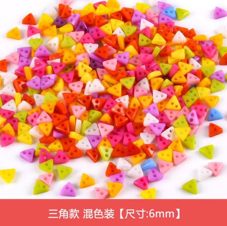 手工制作纽扣DIY制作材料糖果色彩色方形爱心花形异形玩具小扣子详情13