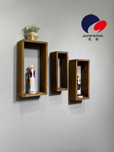 Solid wood decorative racks, background wall shelves, wall cabinets, living room wall hangings, creative grid wall hangings, partition boards Specification image