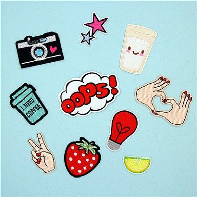Chunrong embroidery products computer embroidery label small subsidy wholesale accessories cloth stick fashion small cloth 19