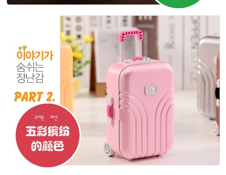 拉杆行李箱音乐盒 桌面摆件朋友生日礼物八音盒 会跳舞的女孩详情图7