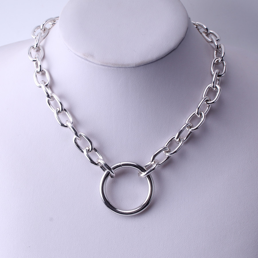 A variety of European and American style necklaces, punk hip-hop exaggerated thick chain necklaces, paired with sweater chains, are retro and versatile for women pic 7