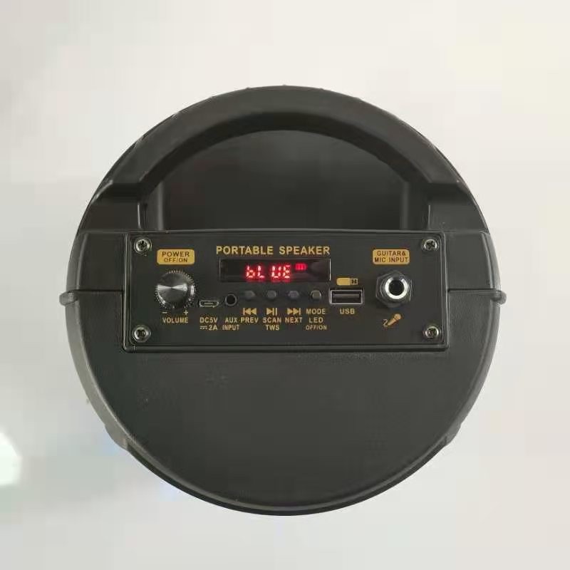 新款6.5寸广场舞音响手提音箱户外大功率电瓶音箱带灯K歌麦克风详情图5