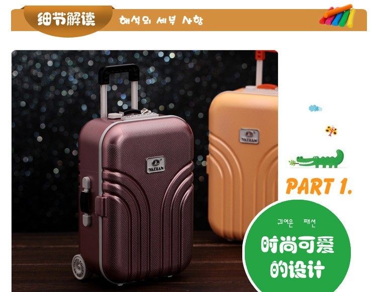 拉杆行李箱音乐盒 桌面摆件朋友生日礼物八音盒 会跳舞的女孩详情图9