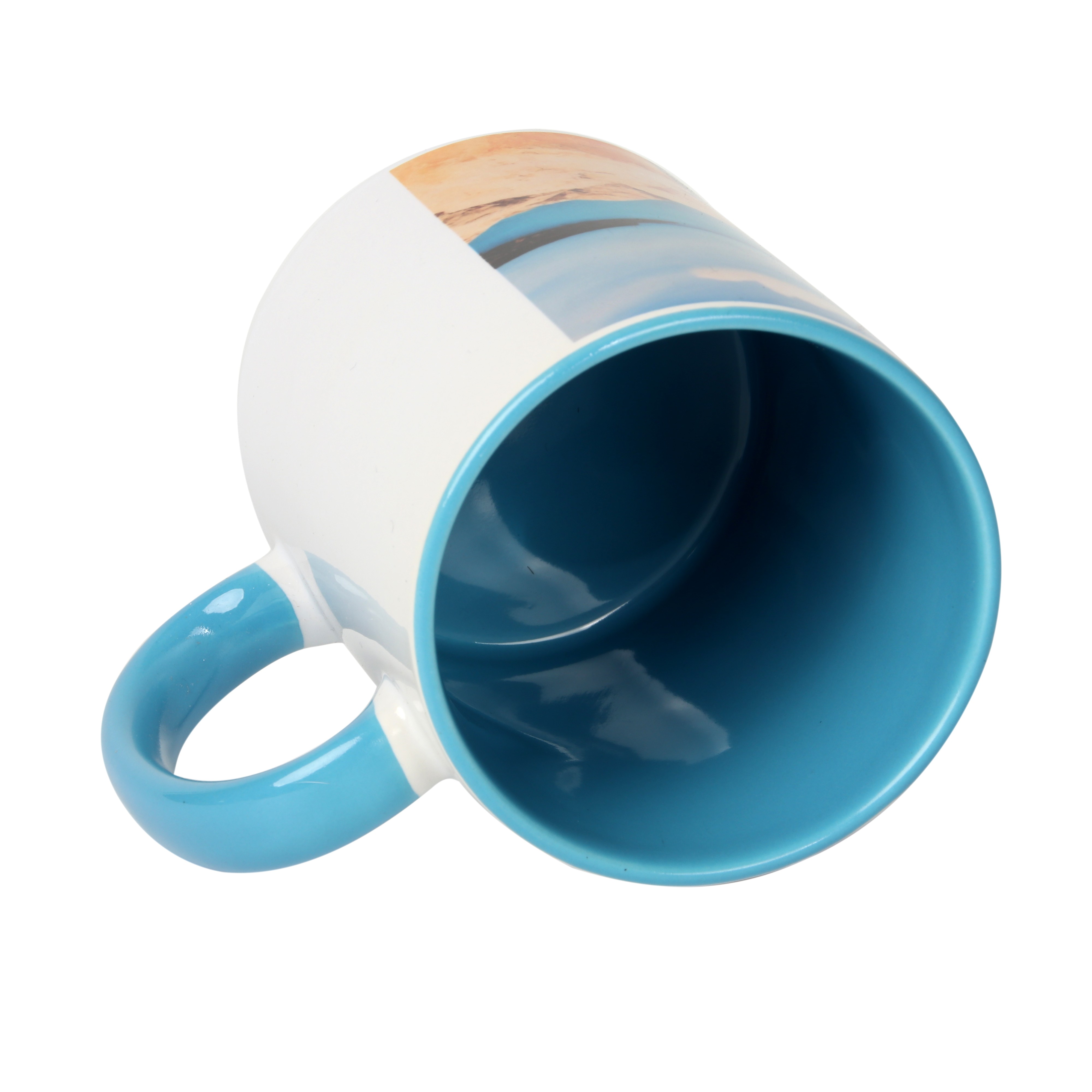 热转印陶瓷杯内彩色把杯个性礼品广告杯 来图定制详情图1