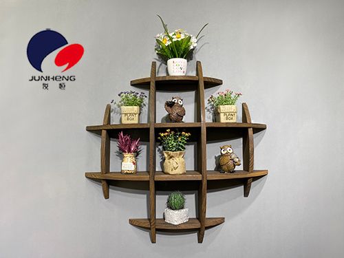 Solid wood decorative frame background wall storage frame wall cabinet living room wall hanging wall creative lattice wall hanging partition Solid wood four horizontal four vertical frame