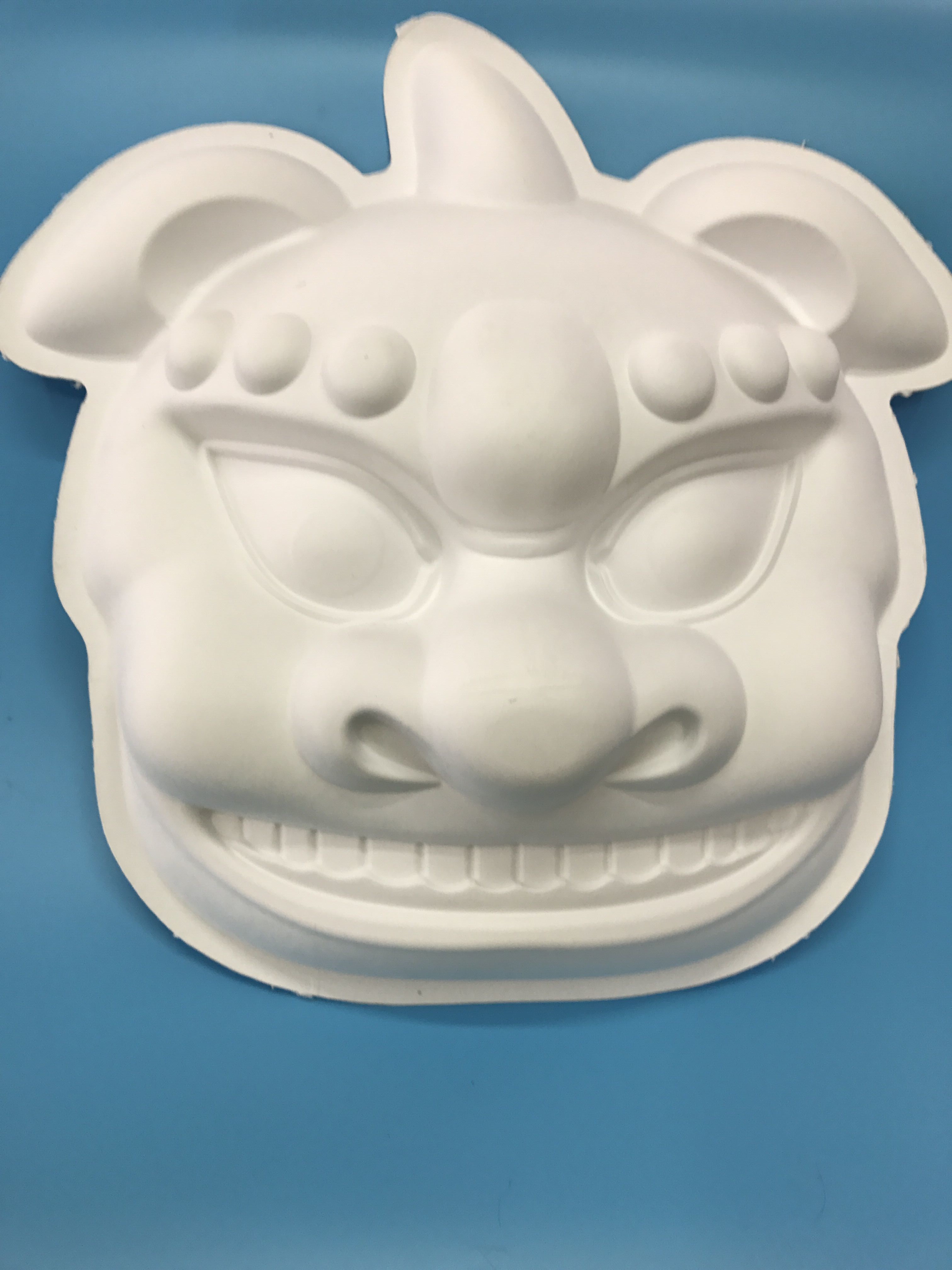 环保纸浆面具—一次性DIY面具大狮子头儿童绘画玩具详情图1