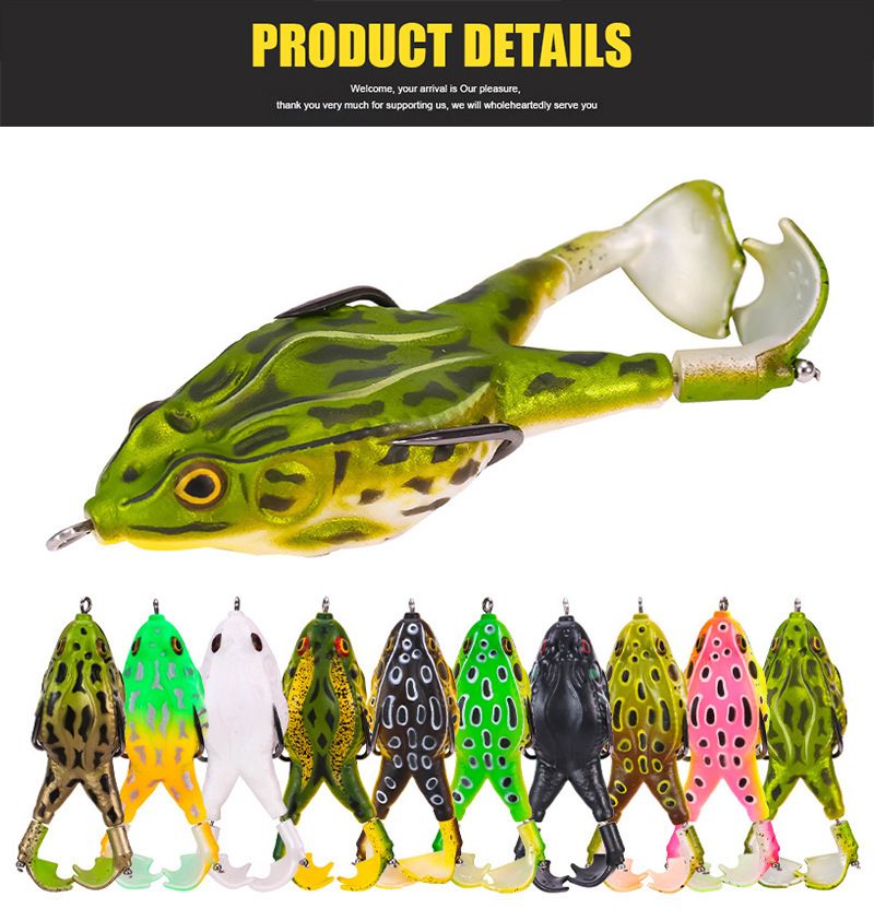 Swivelling two-legged thunderfrog simulates road sub soft bait 9cm13.5 grams bionic fly bait road sub bait snakehead kill