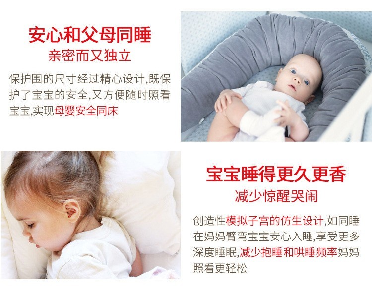 厂家直销便携式可拆洗新生儿床中床婴儿子宫仿生床详情图3