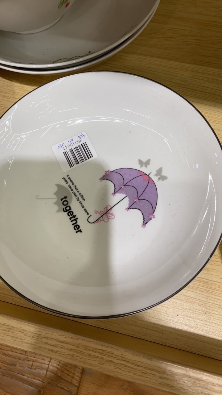 7 Porcelain plate with black edge