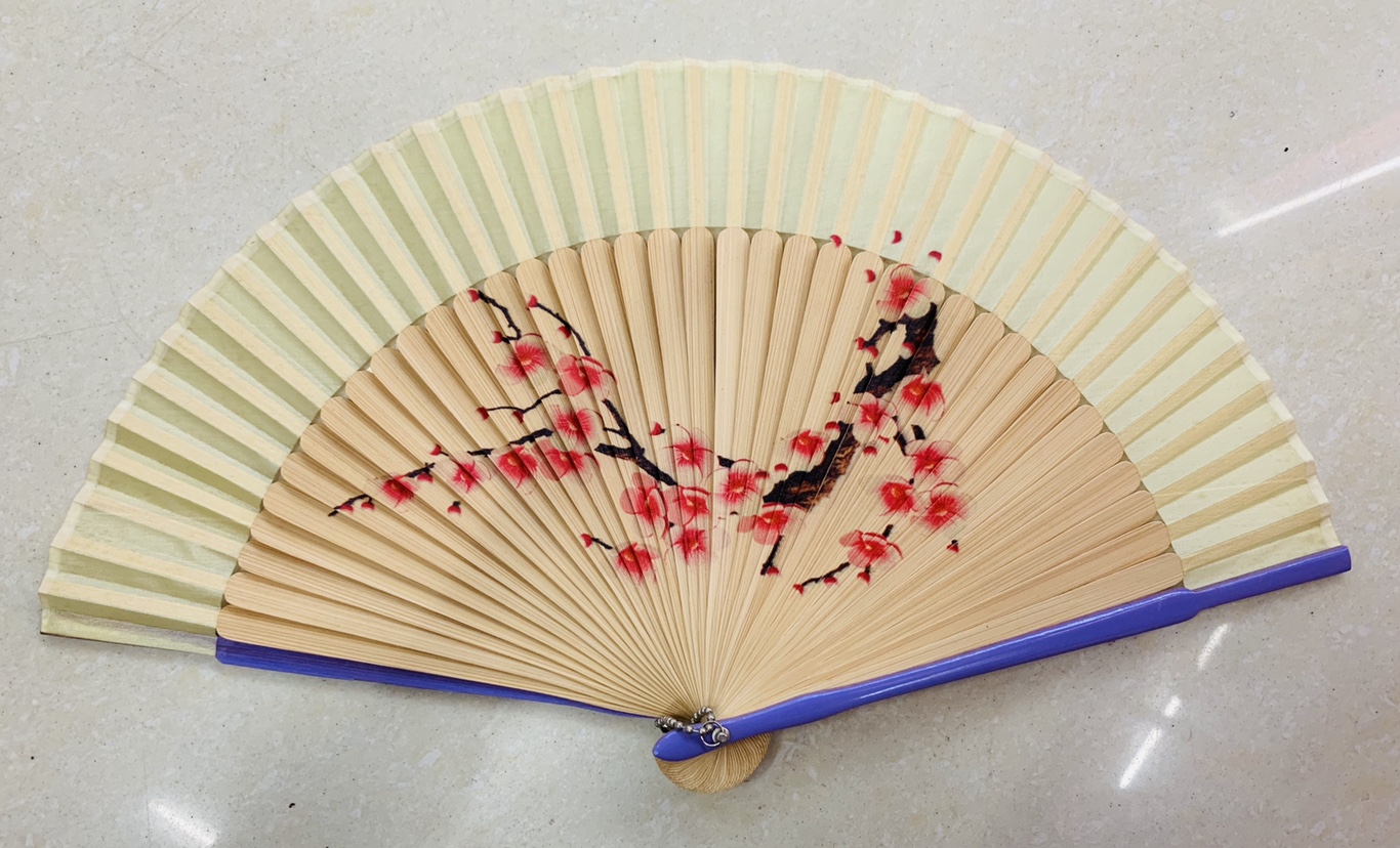 Oil Painting Fan details Picture