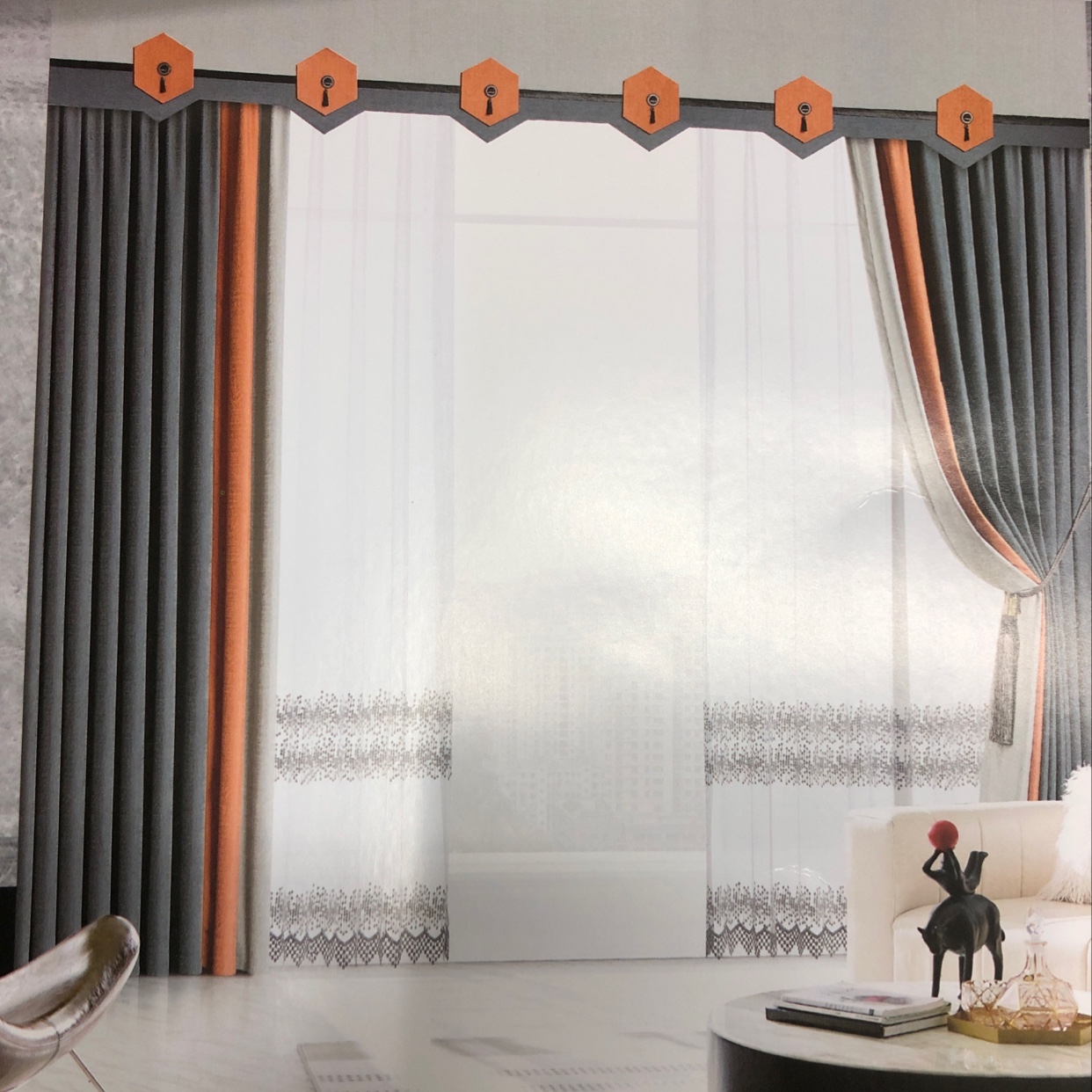 (per meter) Curtain Modell main cloth 188-1 thumbnail