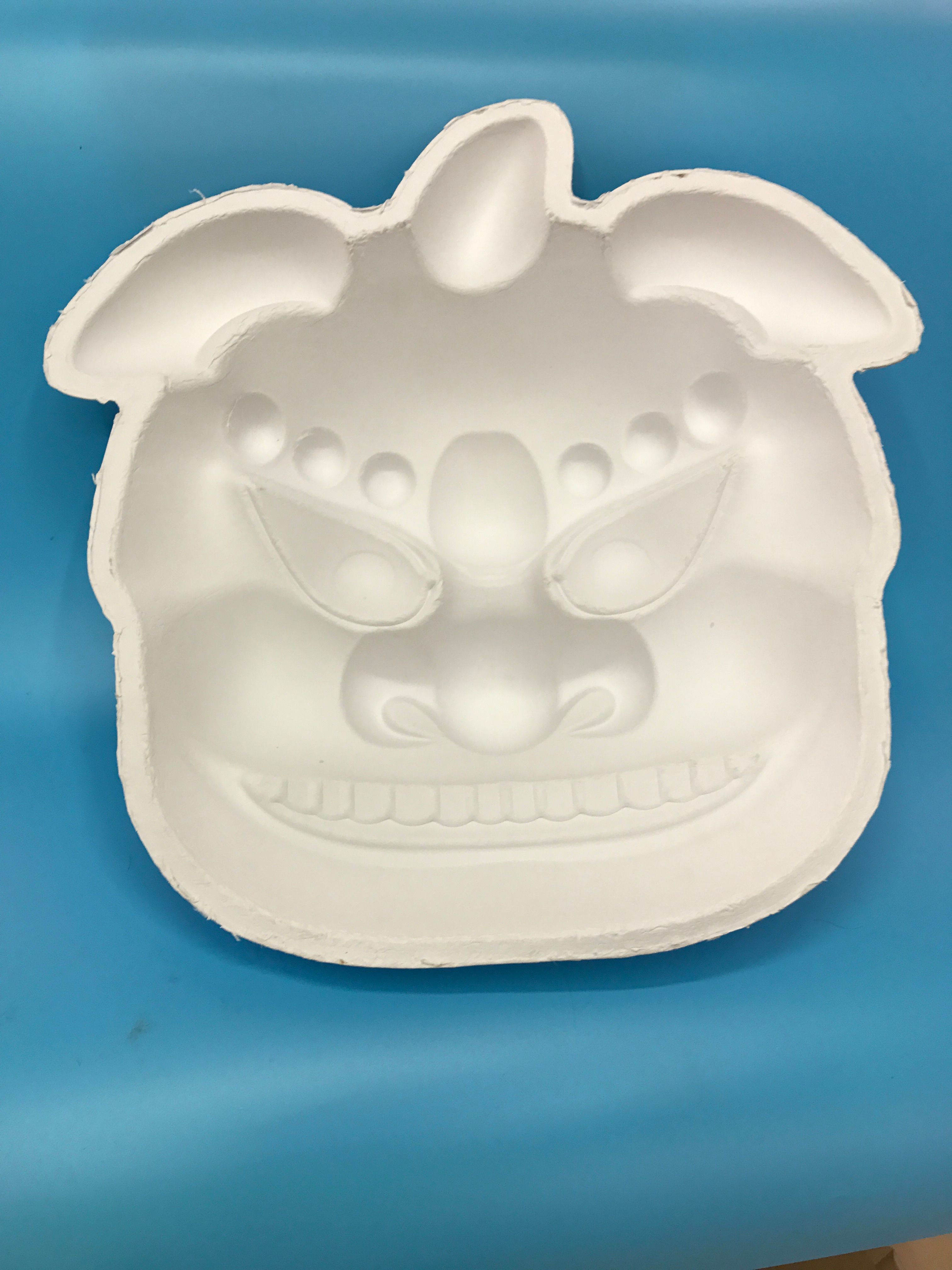 环保纸浆面具—一次性DIY面具大狮子头儿童绘画玩具产品图