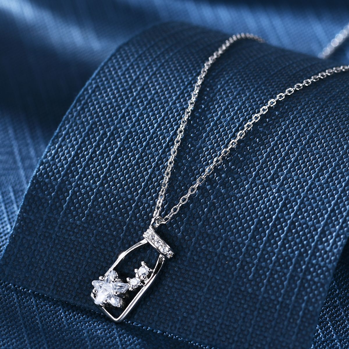 Anton Head Wolf S925 sterling silver message bottle necklace for women, free shipping for orders starting from one piece