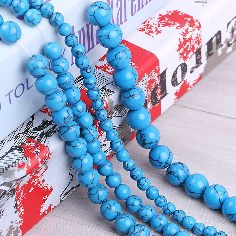 饰品配件 厂家直销 DIY手工佛珠配饰 仿天然绿松石散珠隔珠 散珠详情图6