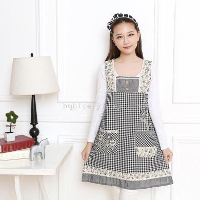Home cotton apron Korean version of princess flower overalls sleeve anti-fouling and dust manufacturers wholesale supply thumbnail