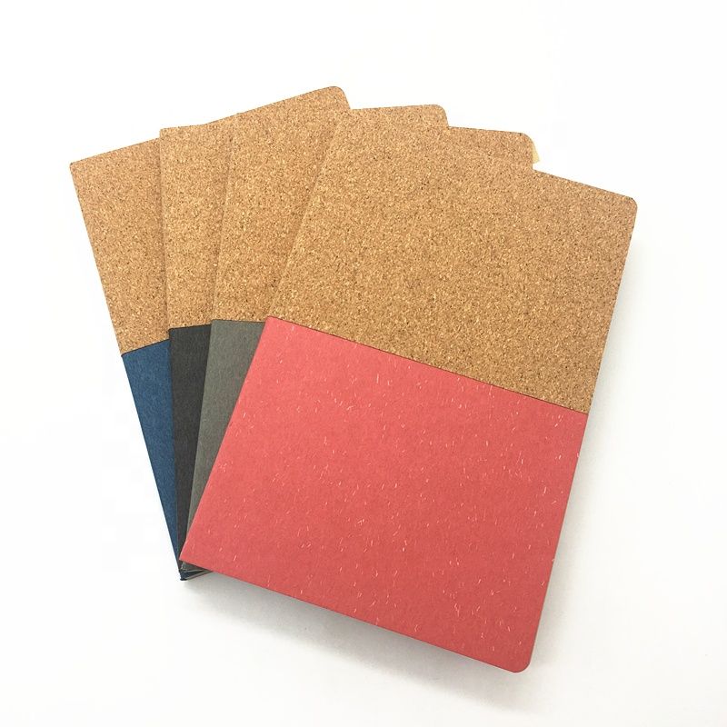 Eco friendly printed cork notebook Custom A5 Cork Cover Journal Notebook recycled agenda flexible planner thumbnail