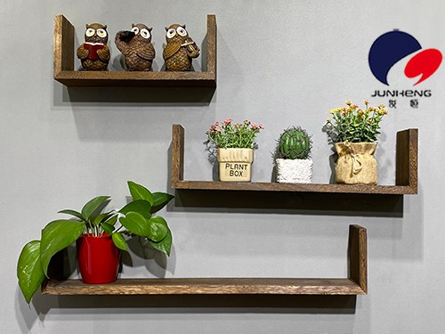 Solid wood decorative rack, background wall, storage rack, wall cabinet, living room wall, wall hanging, creative grid wall hanging partition, solid wood mountain-shaped board detail image 1