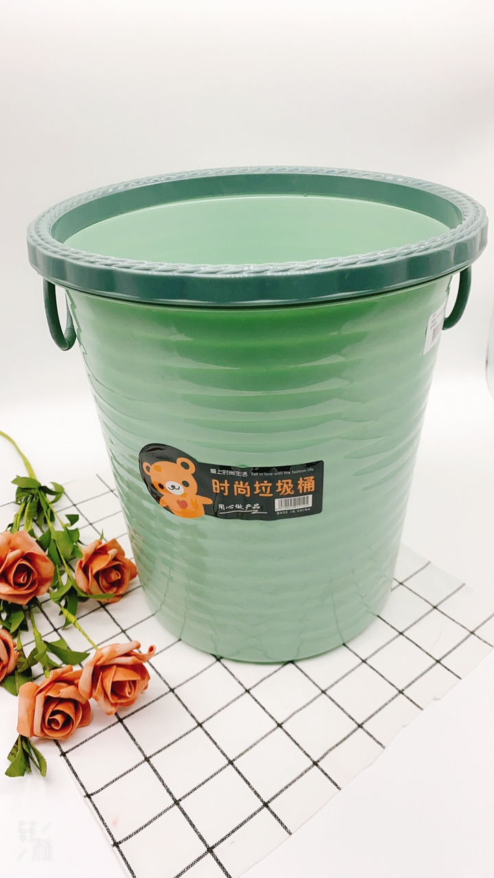 创意双耳手提压圈垃圾桶家用卫生间厨房地摊纸篓客厅无盖垃圾桶