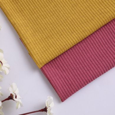 Ribbed fabric 350g coarse needle ribbed fabric 32S pit knitted fabric for autumn and winter warm leggings and pajamas fabric details Picture
