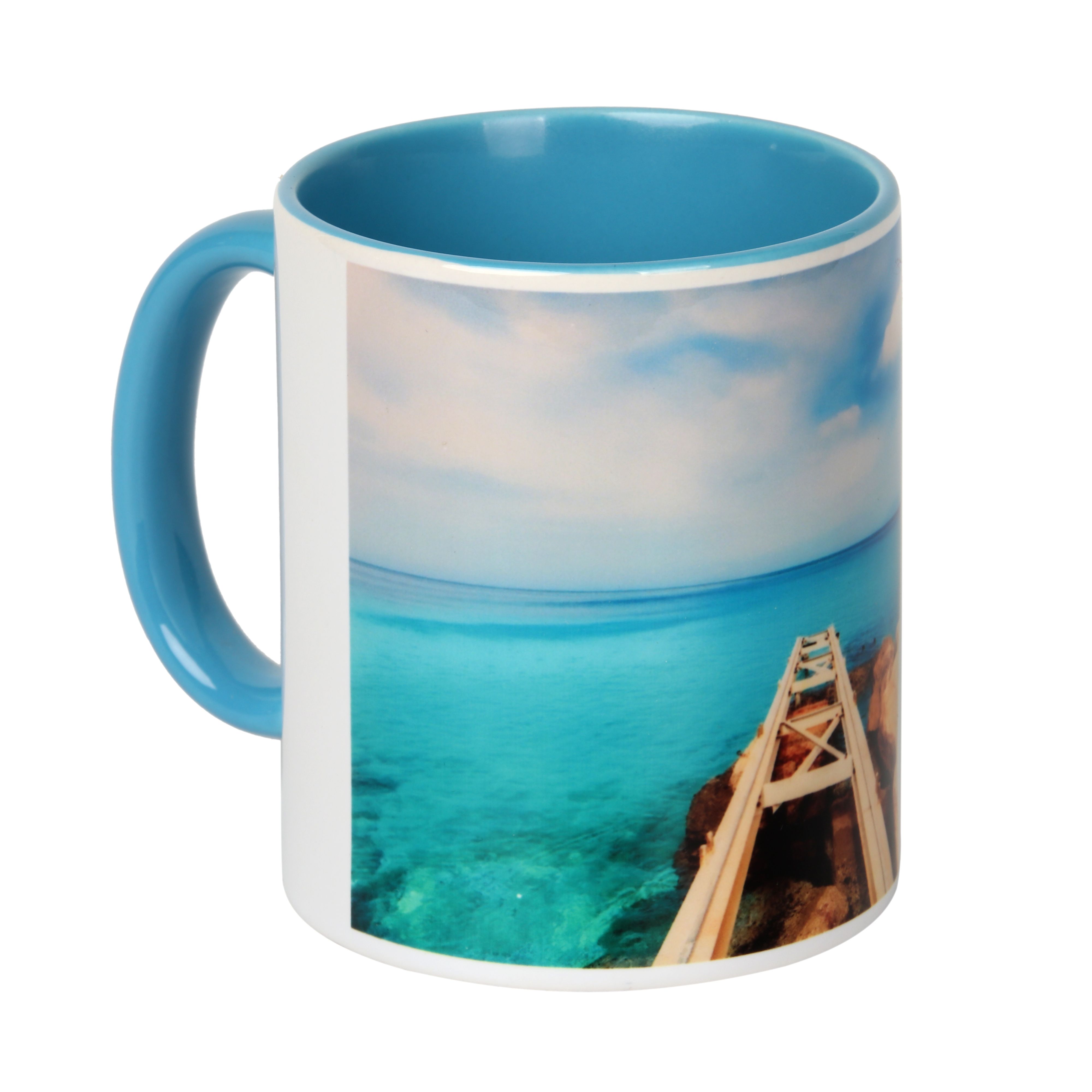 热转印陶瓷杯内彩色把杯个性礼品广告杯 来图定制产品图