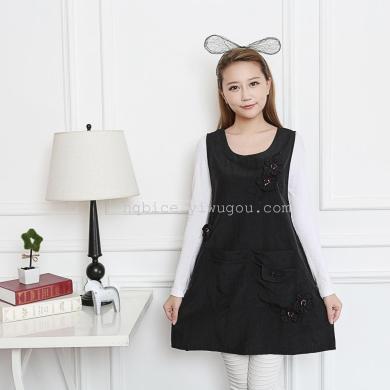 Export Japan And South Korea Pure Handmade Custom Flower Home Waterproof Sleeveless Vest Apron Overalls Item Picture