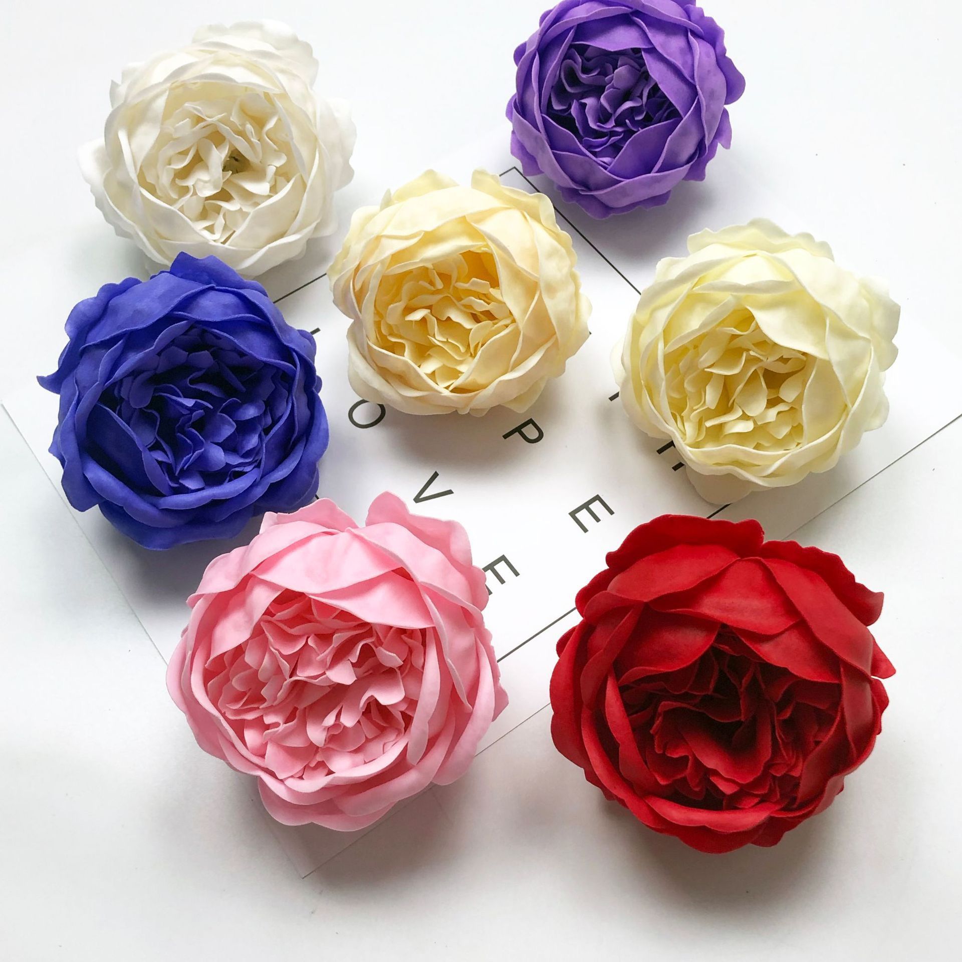 New peony flower big flower head soap flower head gift box bouquet production matching flower manufacturers direct wholesale imitation rose soap flower gift box bouquet manufacturer direct sale thumbnail