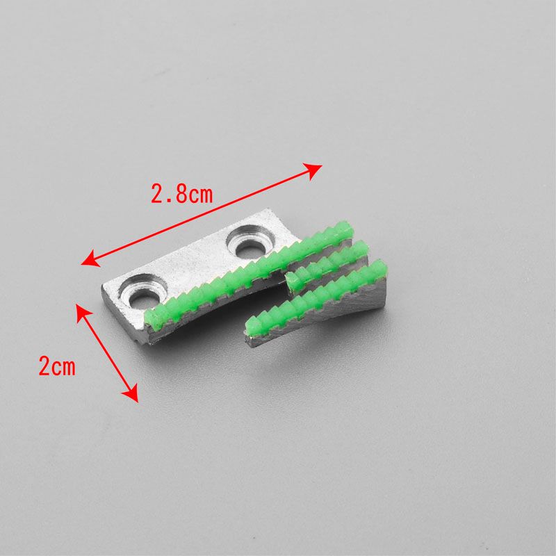 Type B dental rubber teeth, green and high-quality Oxford teeth, industrial sewing machine accessories, universal three-row serrated rubber teeth for computer flat sewing machines Specification image
