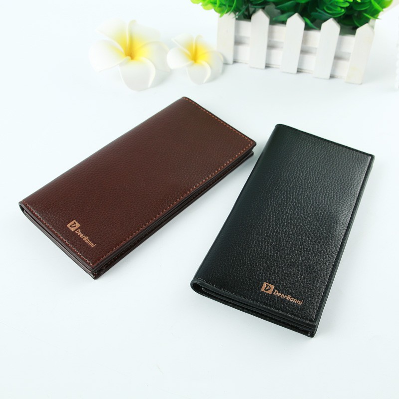 厂家直供 荔枝纹加围款 丝印休闲男士磁扣长款钱包 长款钱夹详情图1