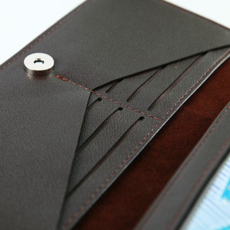 厂家直供 荔枝纹加围款 丝印休闲男士磁扣长款钱包 长款钱夹详情图9