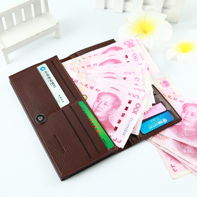 厂家直供 荔枝纹加围款 丝印休闲男士磁扣长款钱包 长款钱夹详情图19