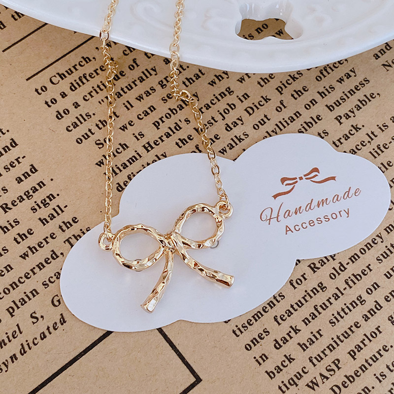 A new trendy bow necklace for women, a cold and elegant style on Instagram, and a popular collarbone chain Specification image