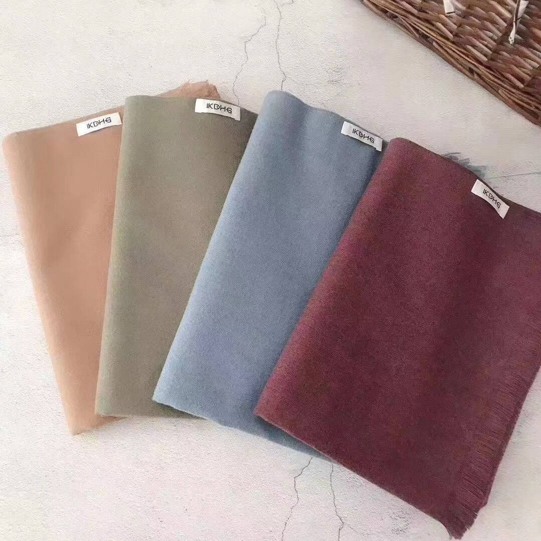 South Korea's New Autumn And Winter Solid Color Imitation Cashmere Scarf Specification drawing
