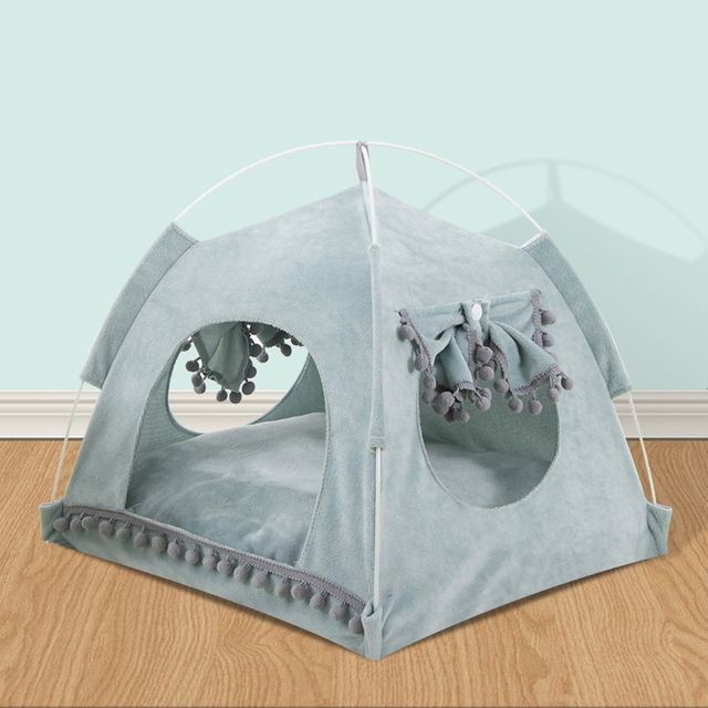 春夏季宠物猫咪小型犬小帐篷网红四季通用狗窝可拆洗折叠宠物窝详情图10