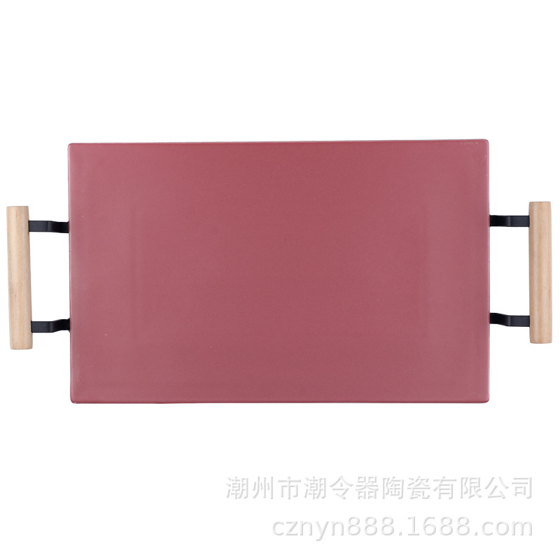 Manufacturers Direct Sales Of Ceramic Long Plate Iron Sushi Plate With Ear Plate Ceramic Tray Shop Source Application Scenario