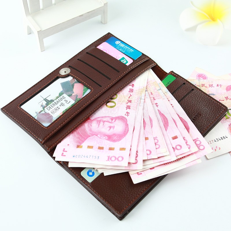 厂家直供 荔枝纹加围款 丝印休闲男士磁扣长款钱包 长款钱夹详情图18