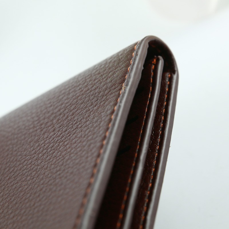 厂家直供 荔枝纹加围款 丝印休闲男士磁扣长款钱包 长款钱夹详情图3