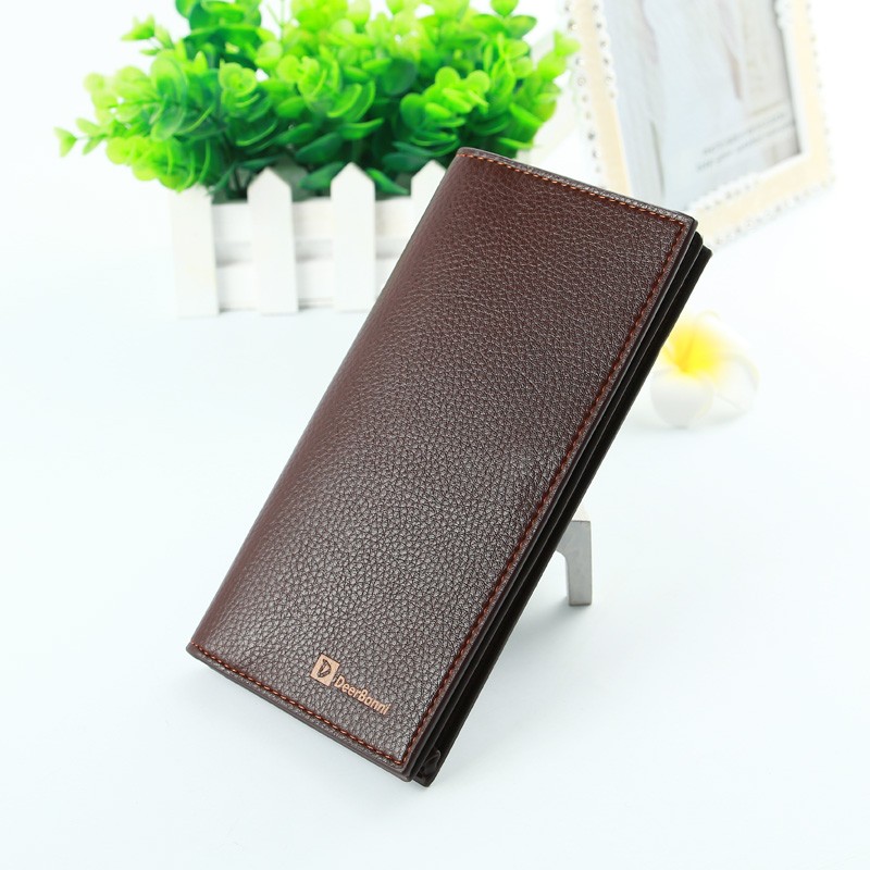 厂家直供 荔枝纹加围款 丝印休闲男士磁扣长款钱包 长款钱夹详情图6