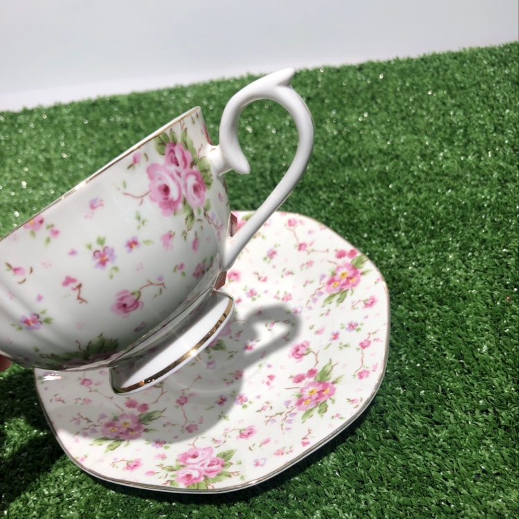 National Trend Country-style Star Bart Small Floral Coffee Cup and Saucer Afternoon Tea set details Picture