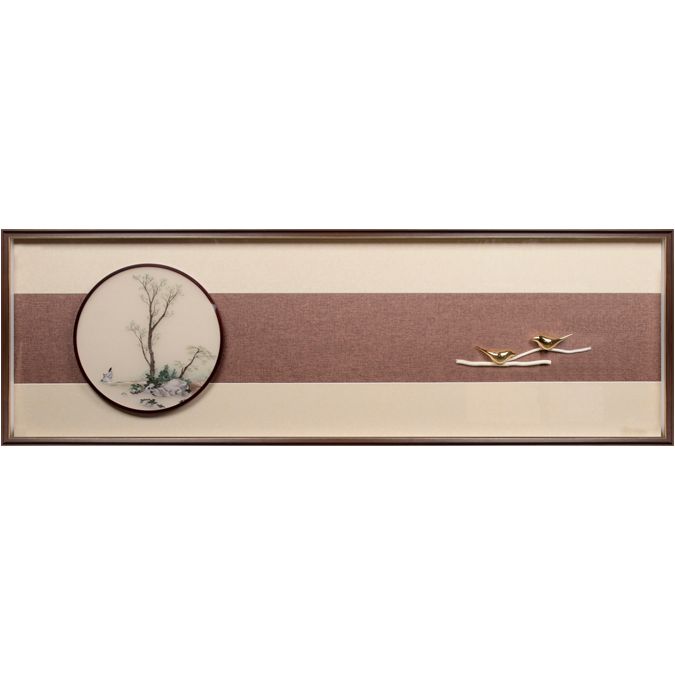 床头书房小客厅 山水 纯手工刺绣 48*155cm