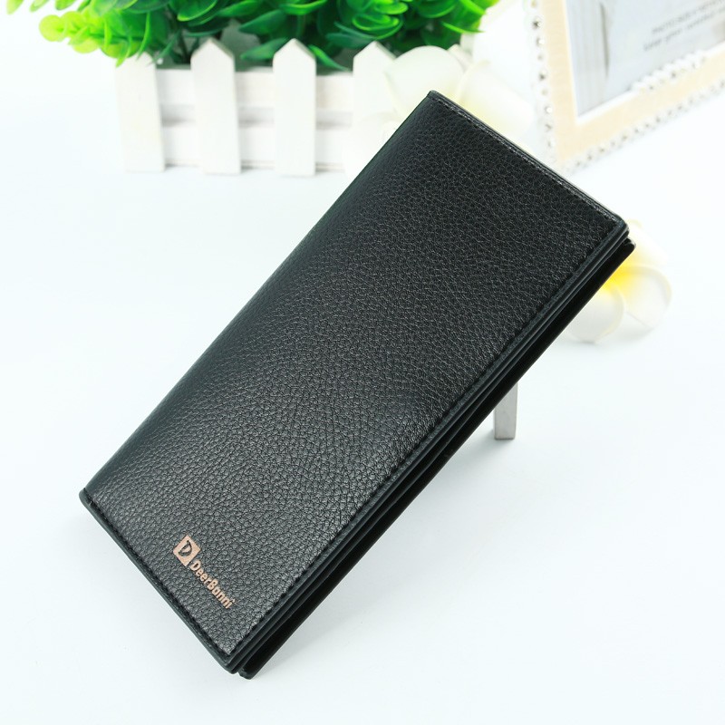 厂家直供 荔枝纹加围款 丝印休闲男士磁扣长款钱包 长款钱夹详情图7