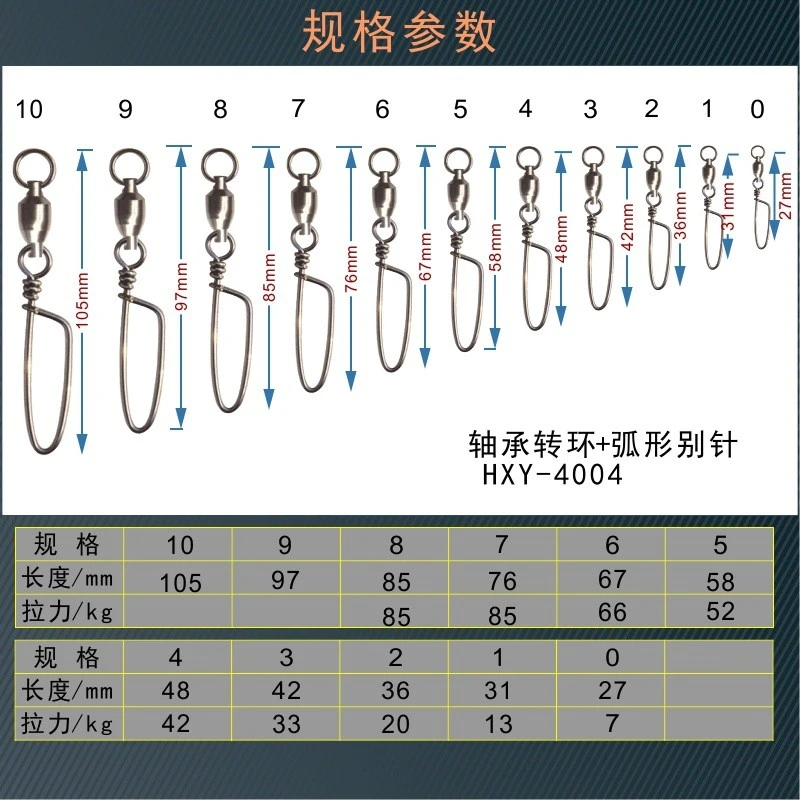 Connector, figure-eight ring, bearing, rotating ring + arc-shaped pin, fishing gear, small accessories detail image 4