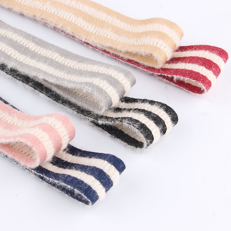 L009 毛边条纹带 韩版织带 帽子 头饰 礼盒包装详情图1