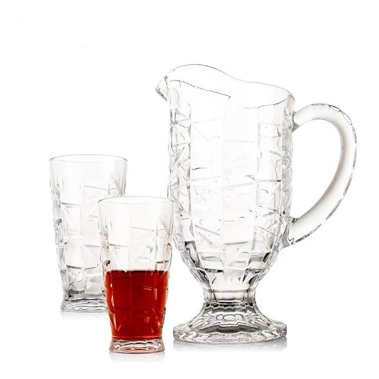 A 7-piece transparent milk coffee water bottle set