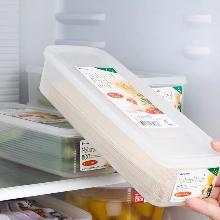 日本进口厨房面条收纳盒多功能食物储存盒塑料密封透明保鲜盒详情图6