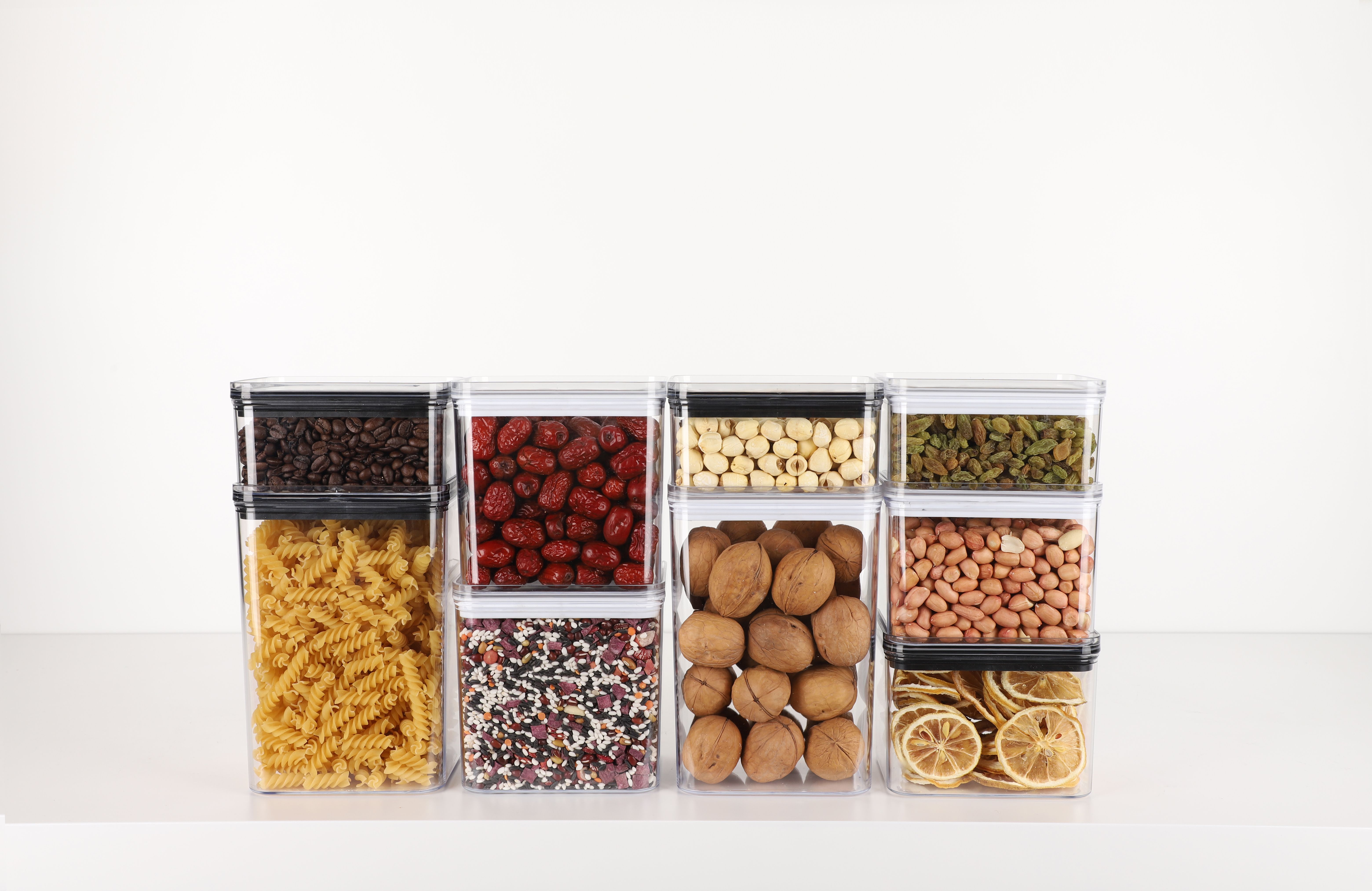 household items BPA Free 1.3L Airtight Square Food Grade Plastic Container for Storage thumbnail