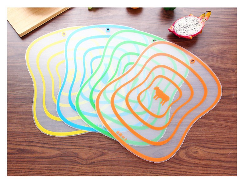 分类切菜板磨砂透明可弯曲塑料切水果切菜易收纳易清洗不占空间1101