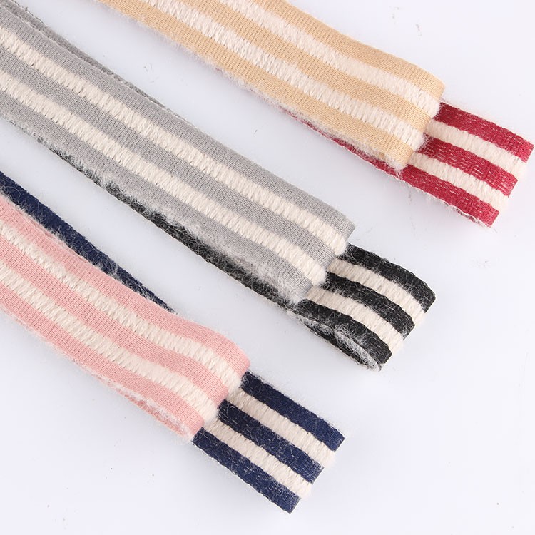 L009 毛边条纹带 韩版织带 帽子 头饰 礼盒包装详情图2