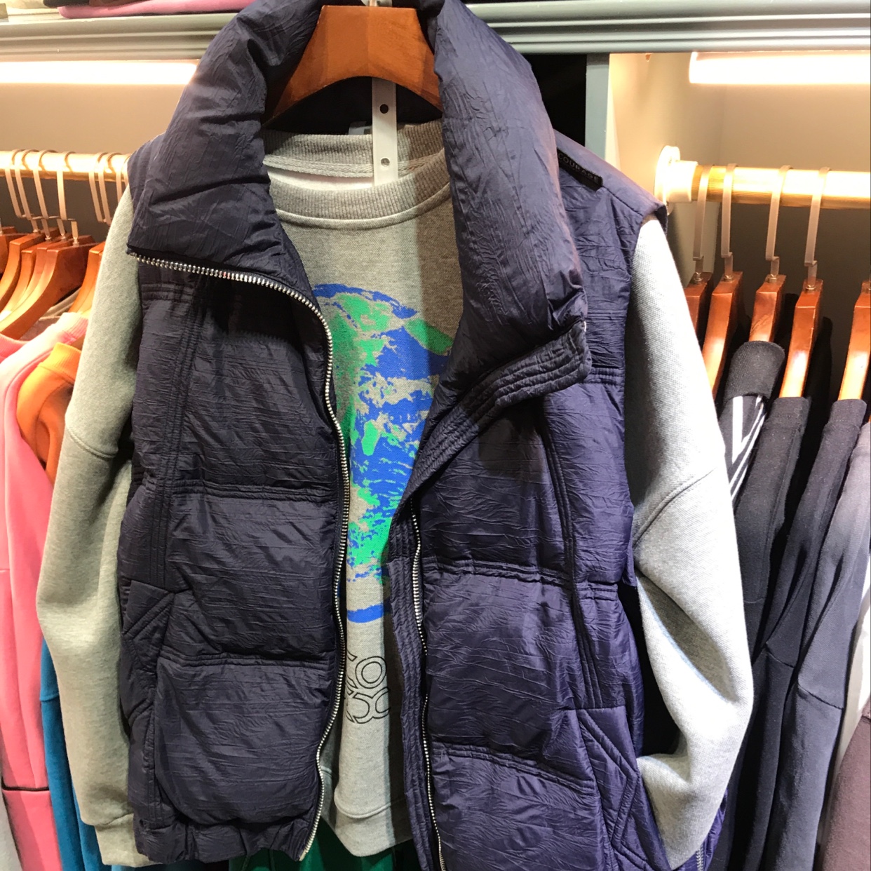 Navy Blue Down Vest