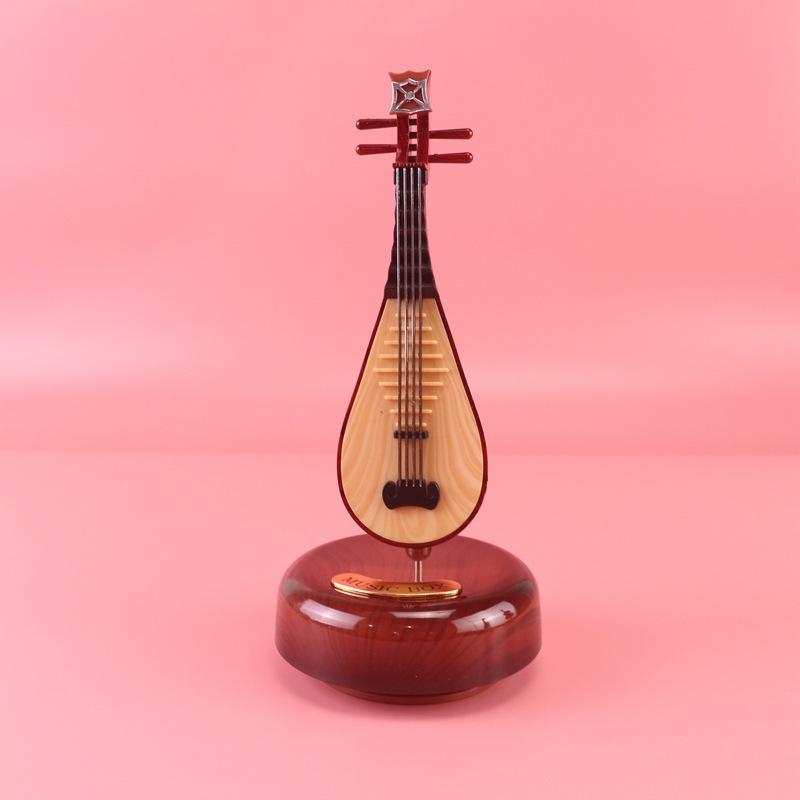 新款小提琴旋转音乐盒 创意家居装饰摆件小礼品工艺琵琶